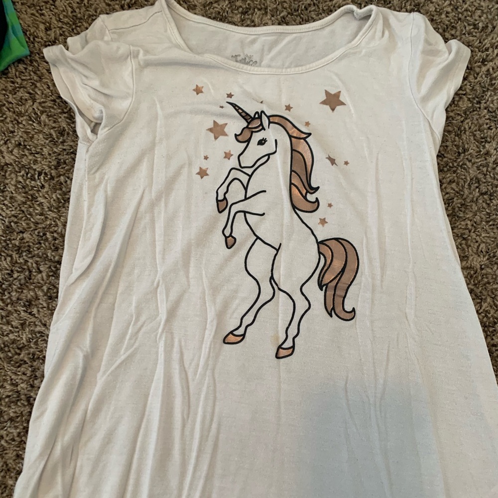 Girls justice unicorn shirt size 8